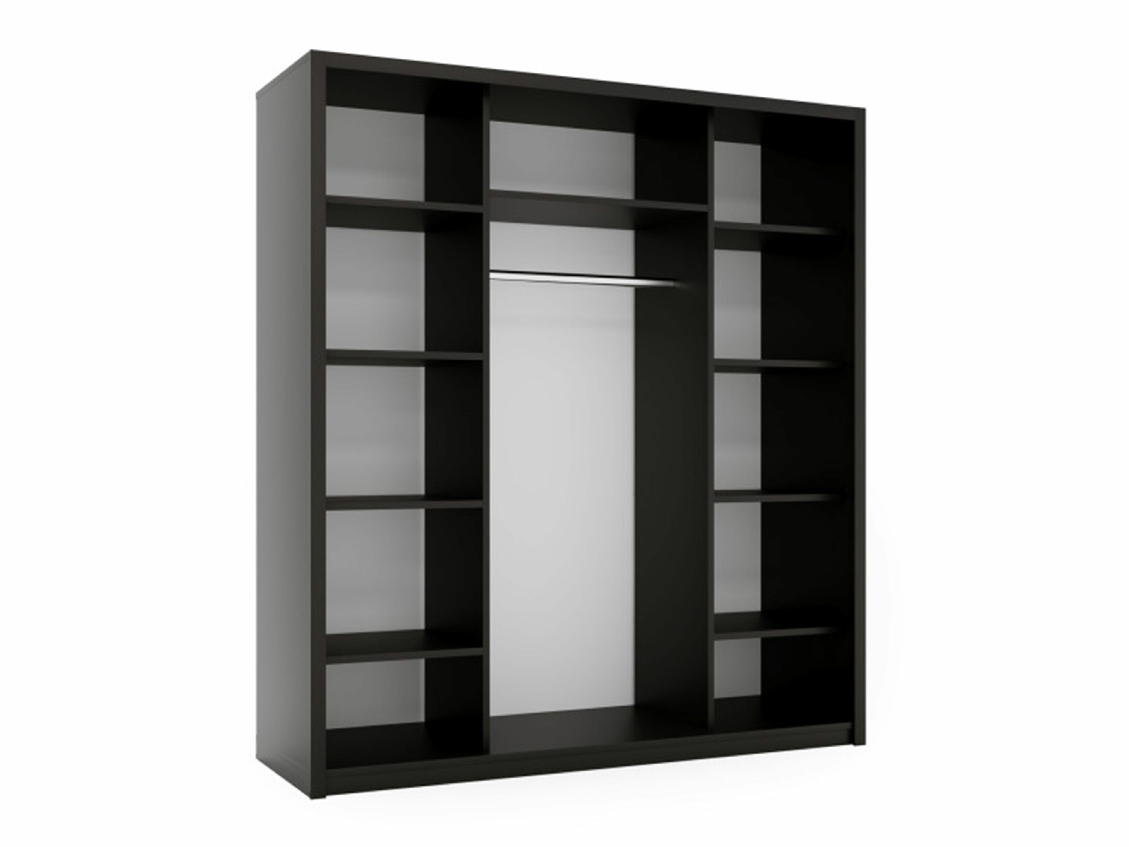 Kleiderschrank Murrieta 193 (Schwarz + Braun)