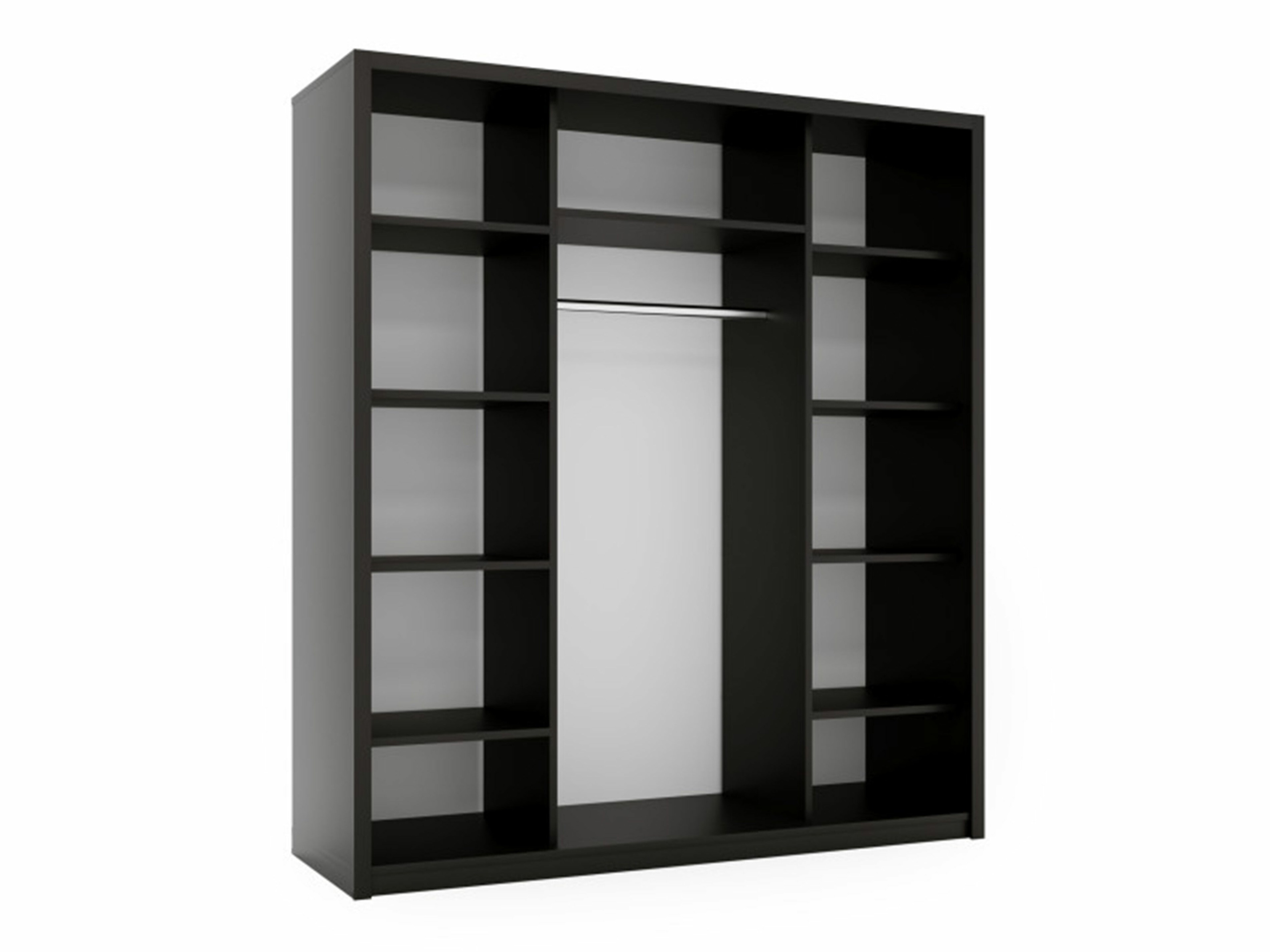 Kleiderschrank Murrieta 193 (Schwarz + Grün)