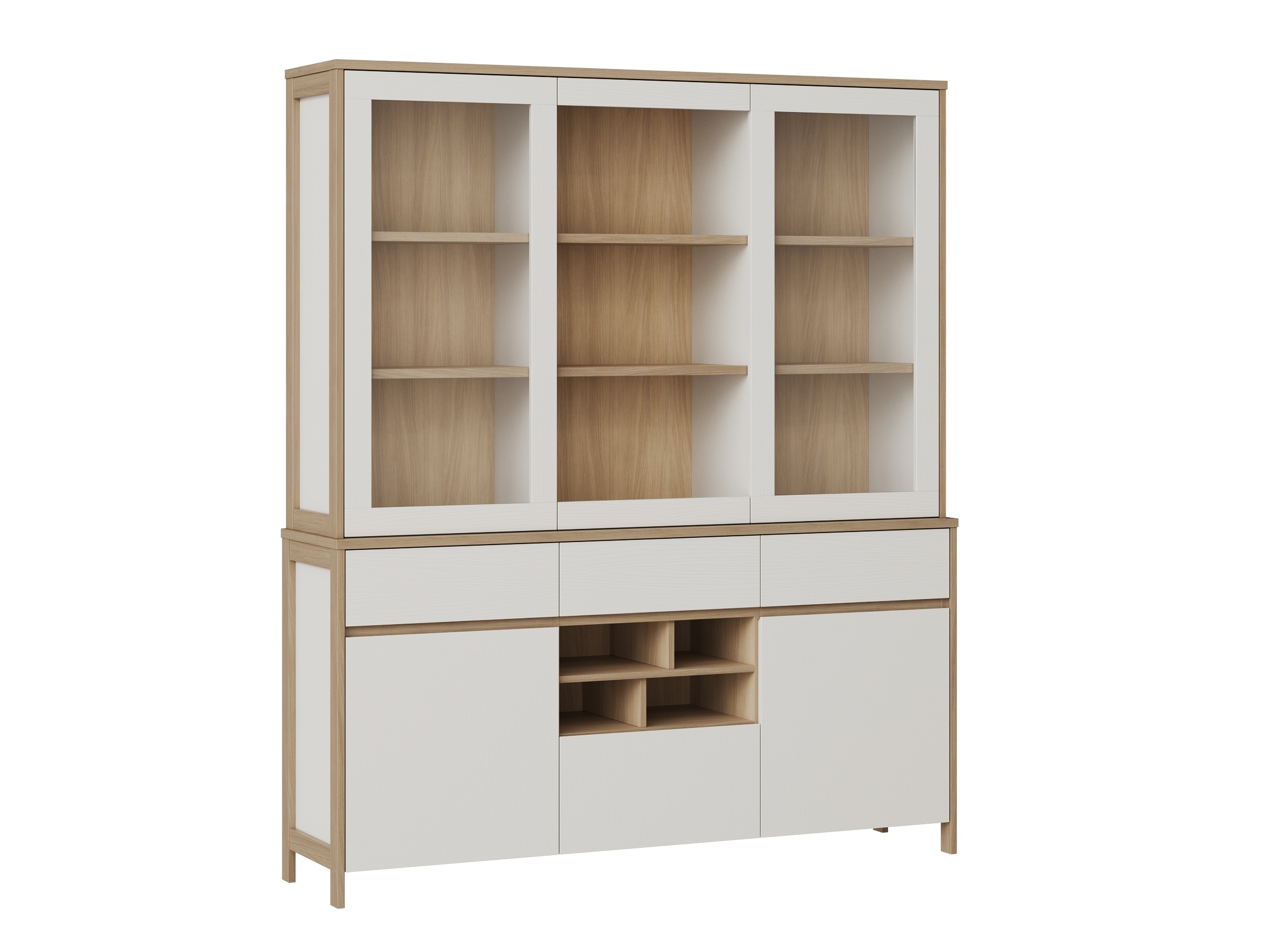 Regal Fermaru 100 (Weiß + Eichenholzoptik)