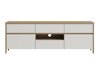 TV-Möbel Fermaru 102 (Weiß + Eichenholzoptik)