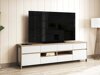TV-Möbel Fermaru 103 (Weiß + Eichenholzoptik)