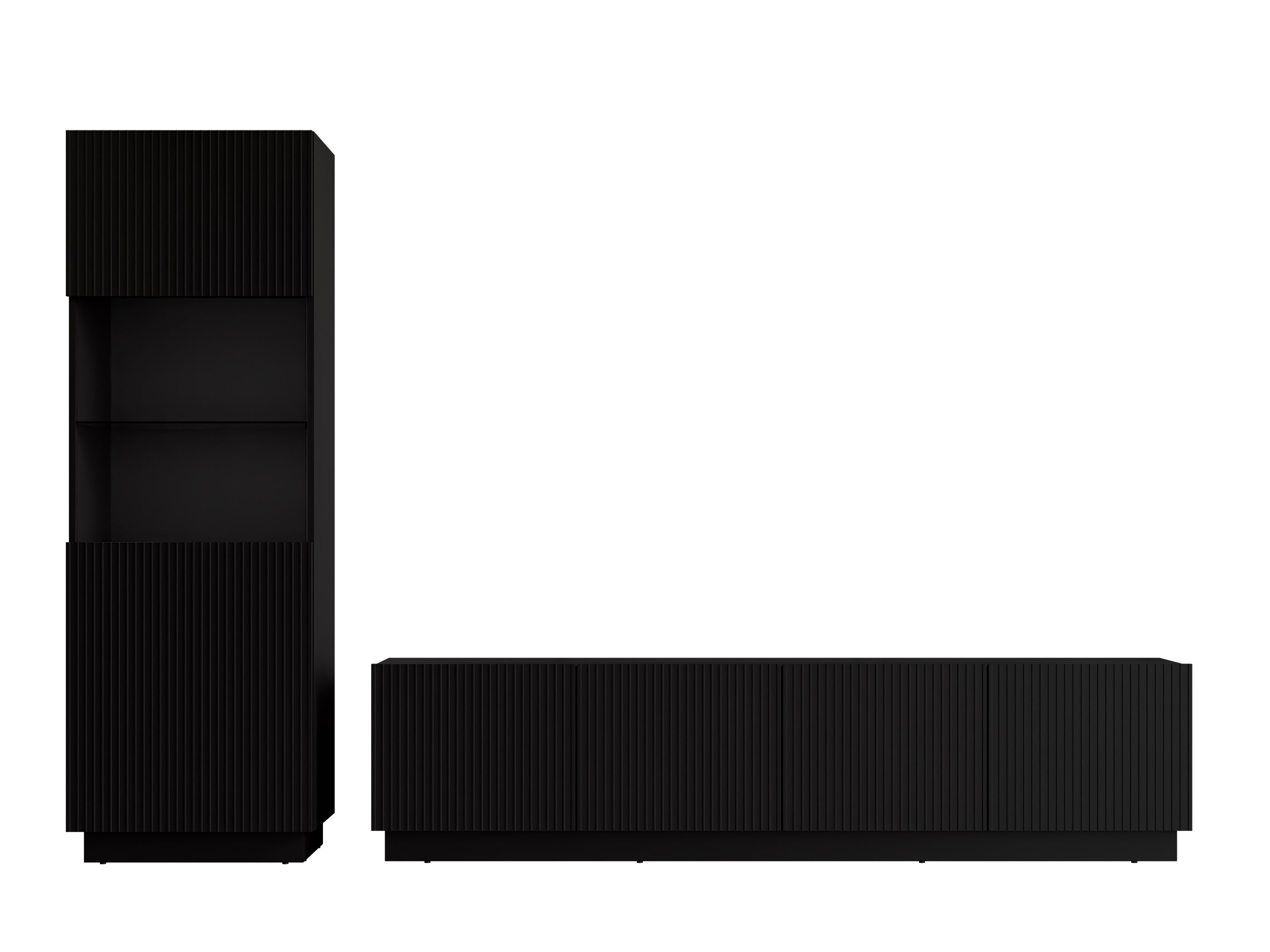 Wohnzimmer-Sets Lusonu 107 (Schwarz)