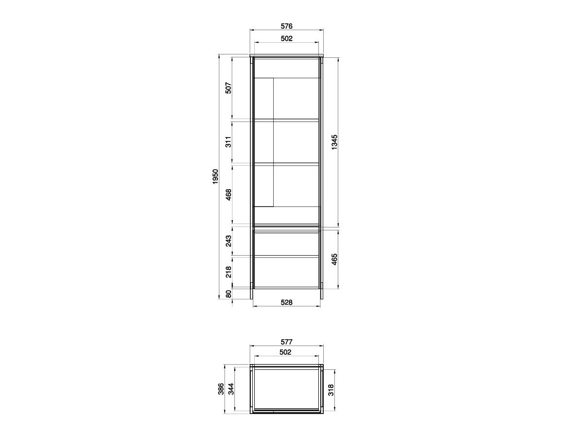Wohnzimmer-Sets Fermaru 110 (Weiß + Eichenholzoptik)