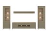 Wohnzimmer-Sets Fermaru 111 (Staubiges Grün + Eichenholzoptik)