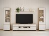 Wohnzimmer-Sets Fermaru 111 (Weiß + Eichenholzoptik)