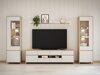 Wohnzimmer-Sets Fermaru 111 (Weiß + Eichenholzoptik)