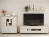 Wohnzimmer-Sets Fermaru 112 (Weiß + Eichenholzoptik)