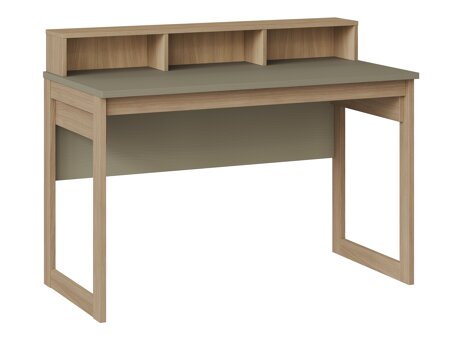 Bürotisch Fermaru 115 (Staubiges Grün + Eichenholzoptik)