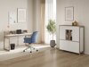 Bürotisch Fermaru 115 (Weiß + Eichenholzoptik)