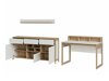 Heimbüro-Set Fermaru 116 (Weiß + Eichenholzoptik)