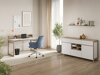 Heimbüro-Set Fermaru 116 (Weiß + Eichenholzoptik)