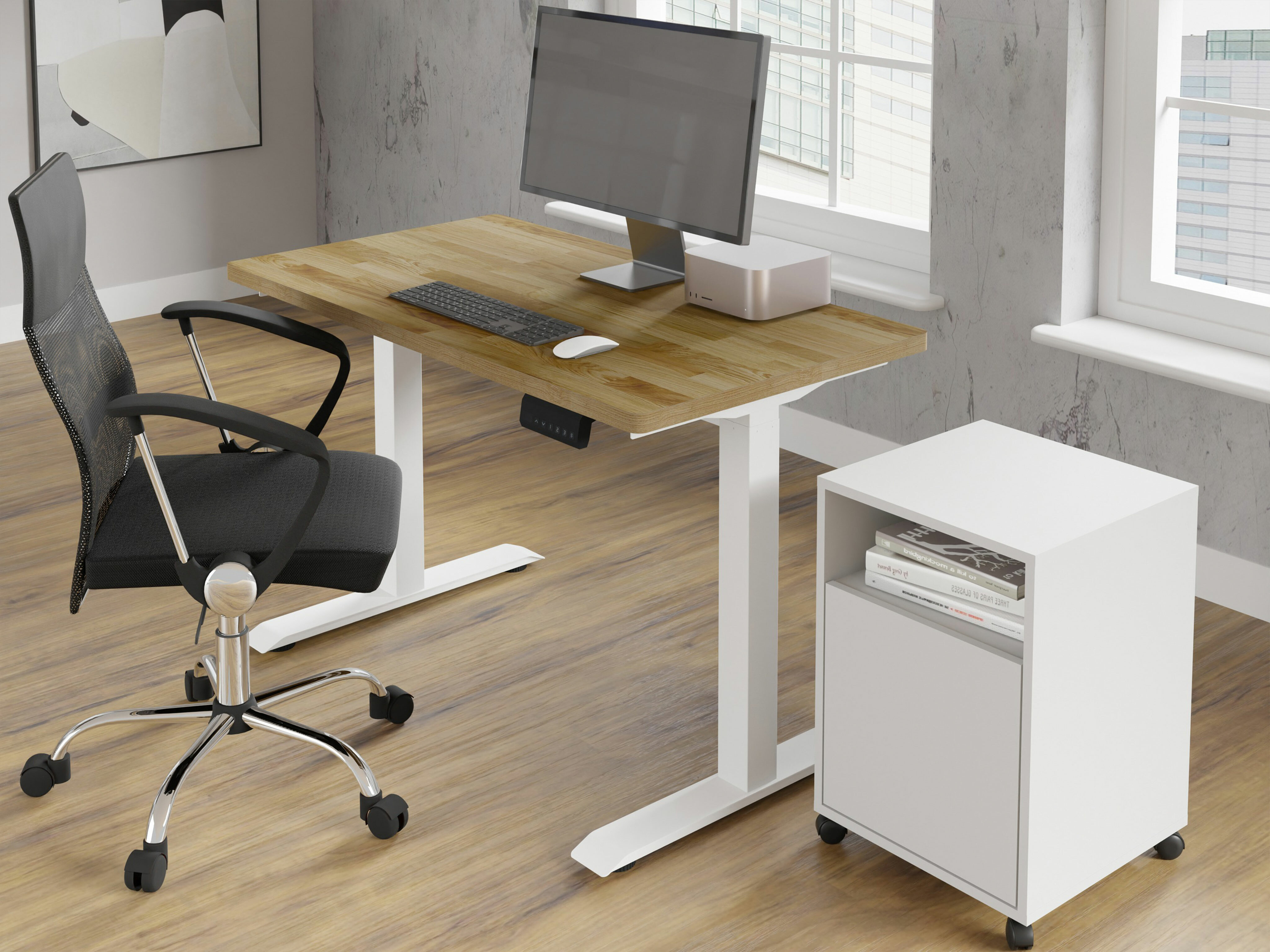 Höhenverstellbarer Schreibtisch Buffalo 200 (Weiß)