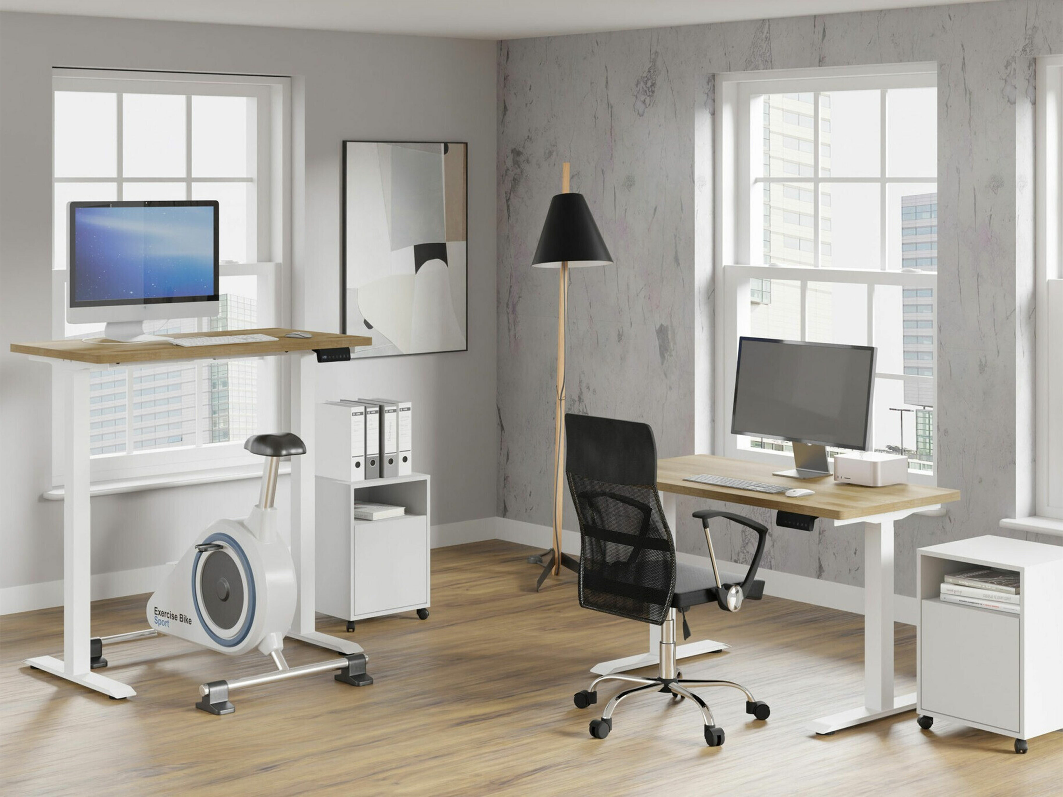 Höhenverstellbarer Schreibtisch Buffalo 200 (Weiß)