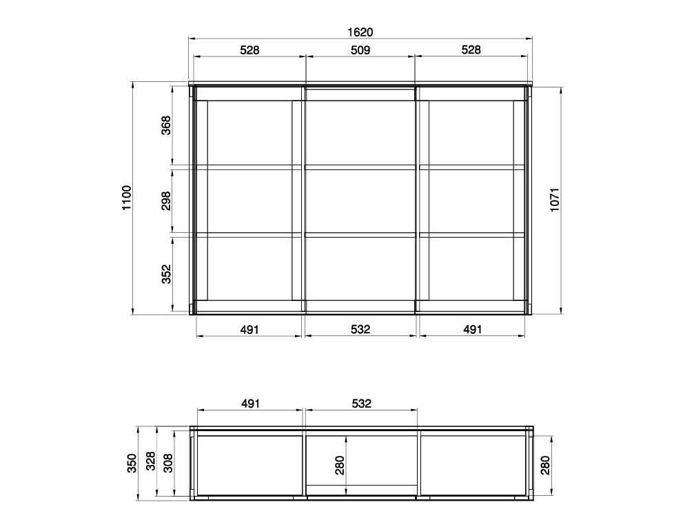Möbel-Set Fermaru 114 (Weiß + Eichenholzoptik)