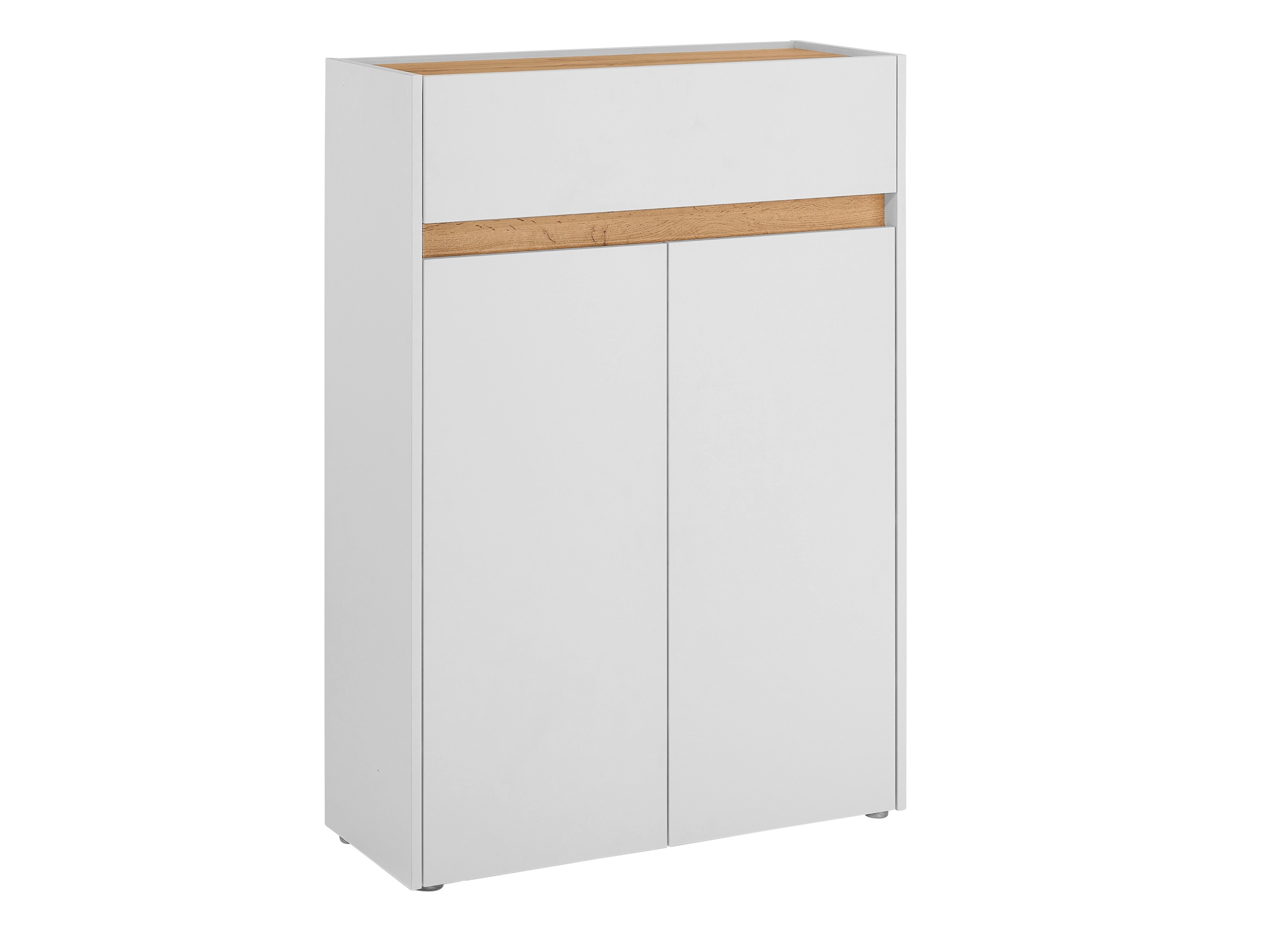 Schuhregal Elbsori 173 (Weiß + Wotan Eiche)