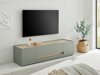 TV-Möbel Elbsori 115 (Grün + Eichenholzoptik)