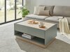 Couchtisch Elbsori 123 (Grün + Eichenholzoptik)