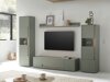 Wohnzimmer-Sets Elbsori 130 (Grün + Eichenholzoptik)