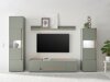Wohnzimmer-Sets Elbsori 130 (Grün + Eichenholzoptik)
