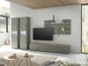 Wohnzimmer-Sets Elbsori 132 (Grün + Eichenholzoptik)
