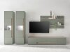 Wohnzimmer-Sets Elbsori 132 (Grün + Eichenholzoptik)