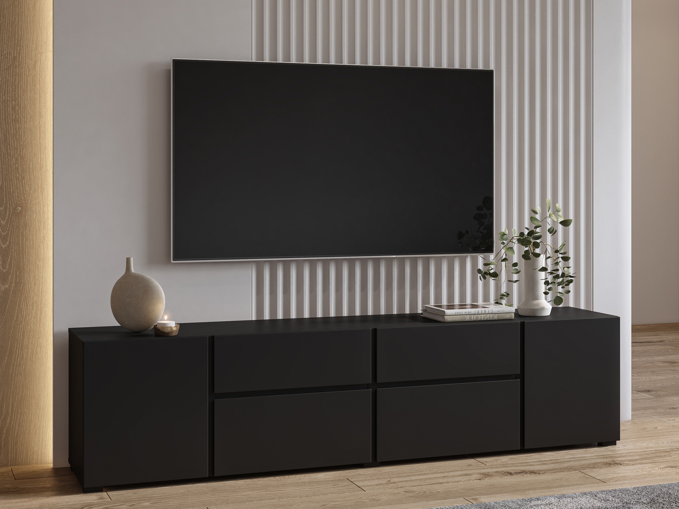 TV-Möbel Elbleve 100 (Schwarz)