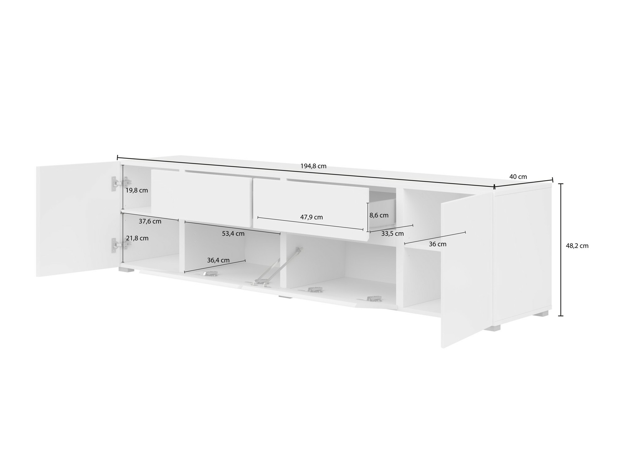 TV-Möbel Elbleve 100 (Schwarz)