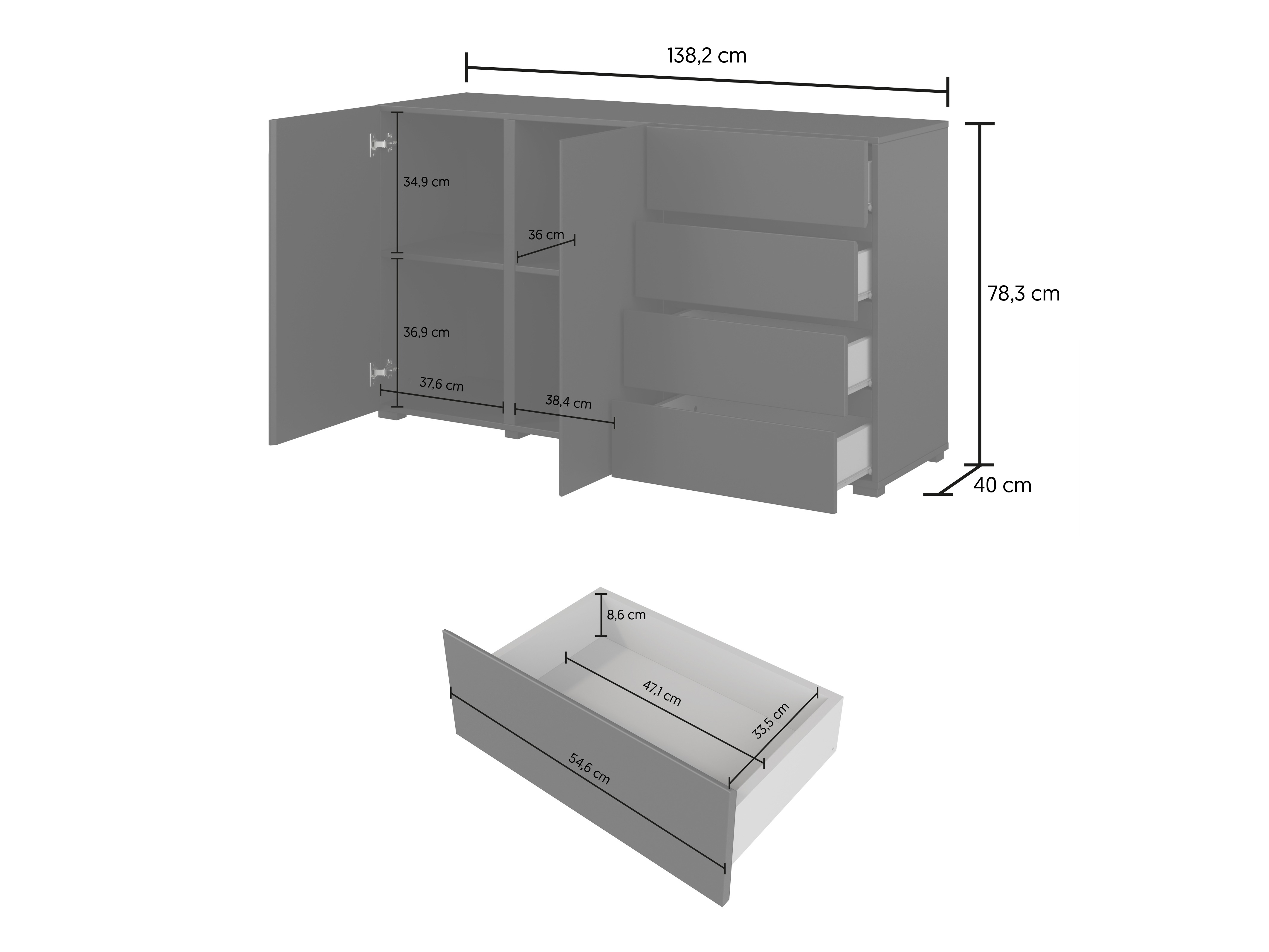 Kommoden Elbleve 101 (Weiß)