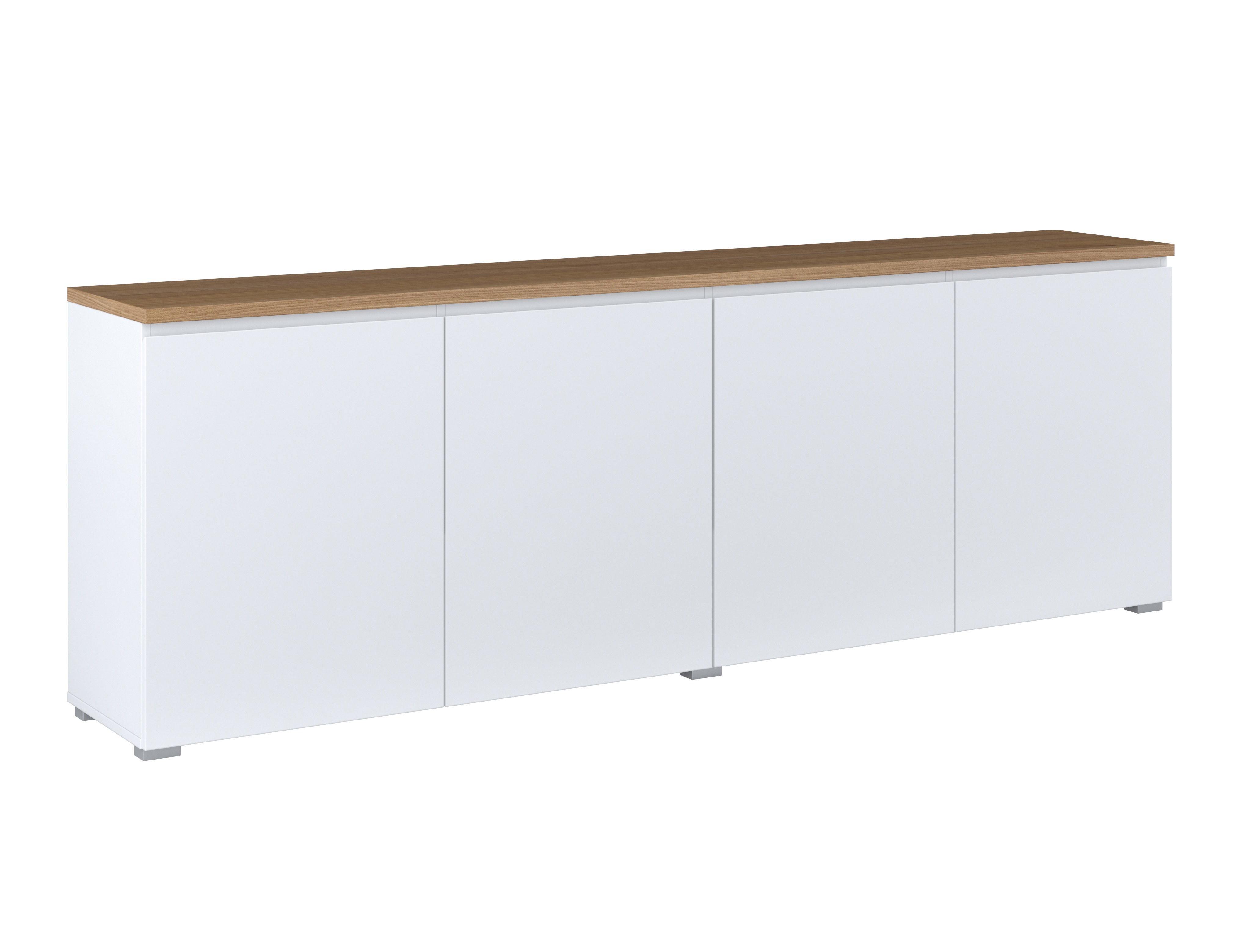 Sideboard Baletu 105 (Weiß + Eichenholzoptik)