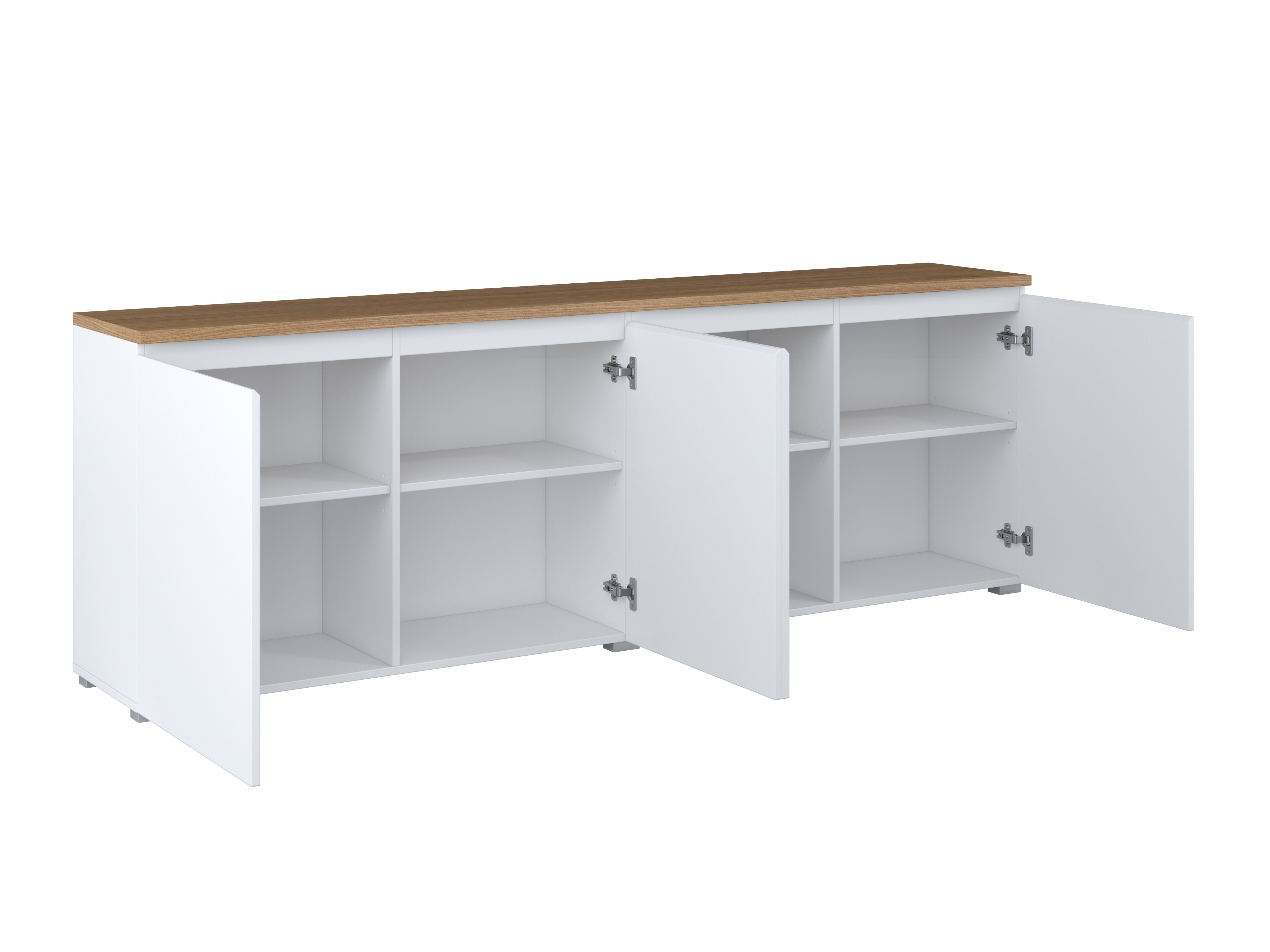 Sideboard Baletu 105 (Weiß + Eichenholzoptik)