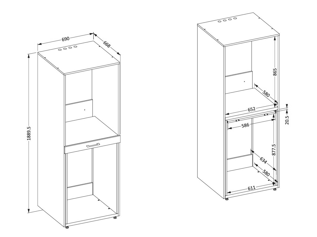 Badezimmer-Regal Novdele 103 (Kaschmir)