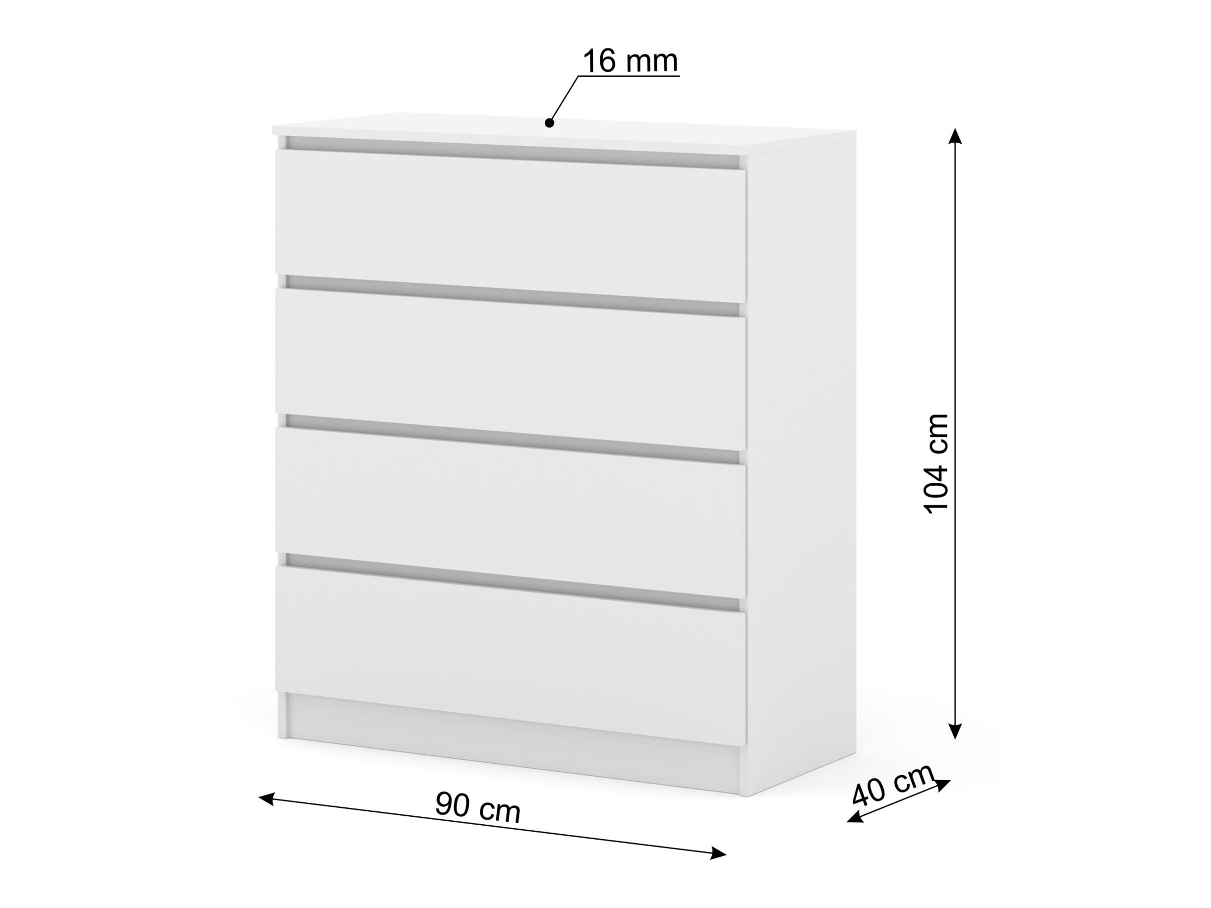 Kommoden Buffalo 210 (Weiß)
