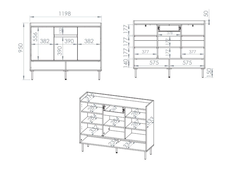 Schuhregal Tivorlo 104