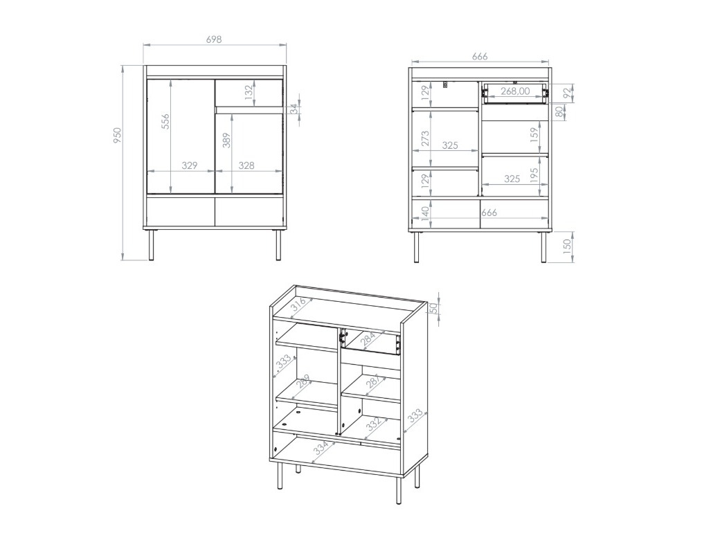 Schuhregal Tivorlo 105