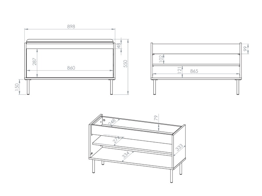 Schuhschrank Tivorlo 107