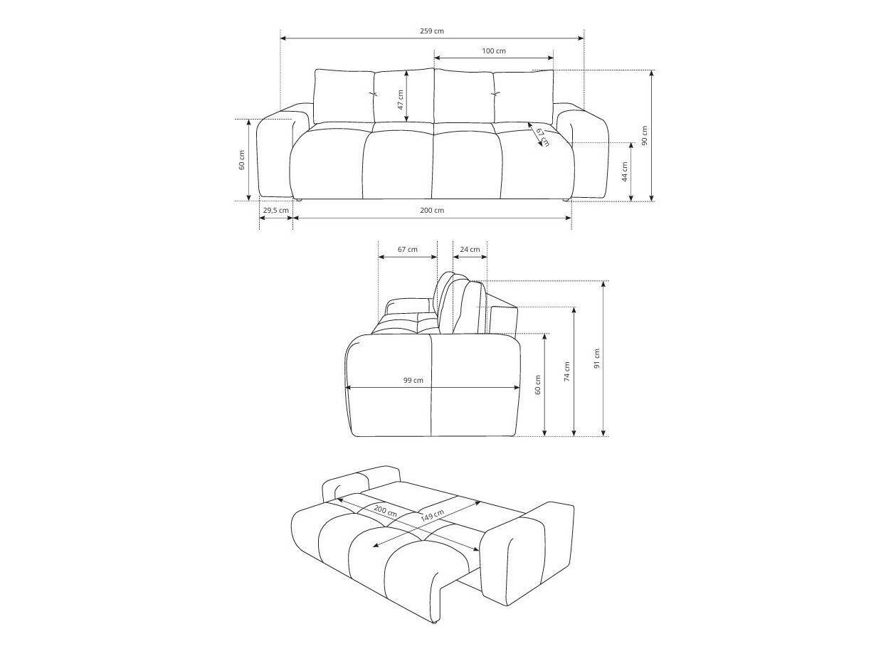 Schlafsofa Kingston 154 (Curio 09)