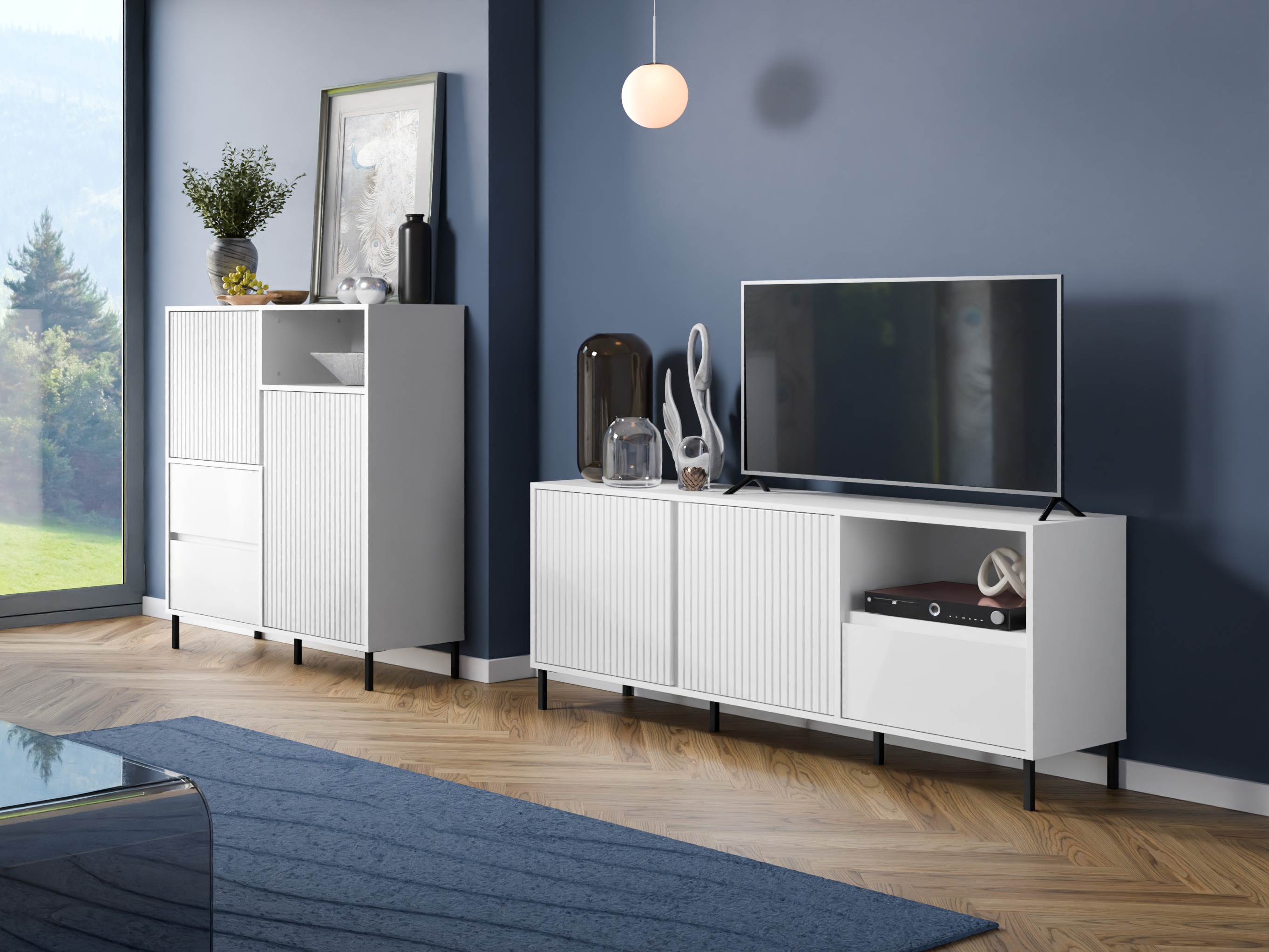 Wohnzimmer-Sets Ruvrevi 106 (Weiß)