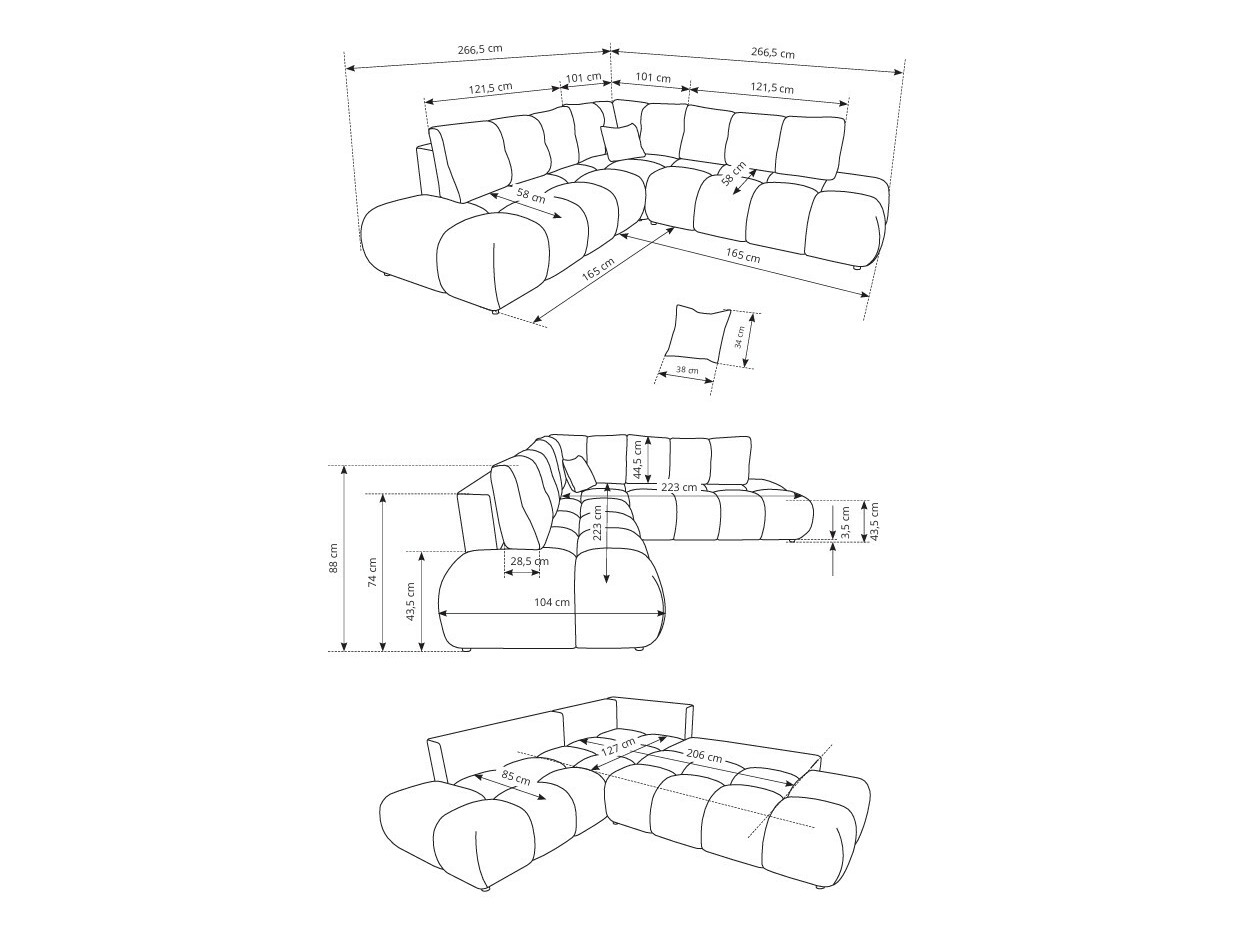 Ecksofa Kingston 197 (Flow 12)