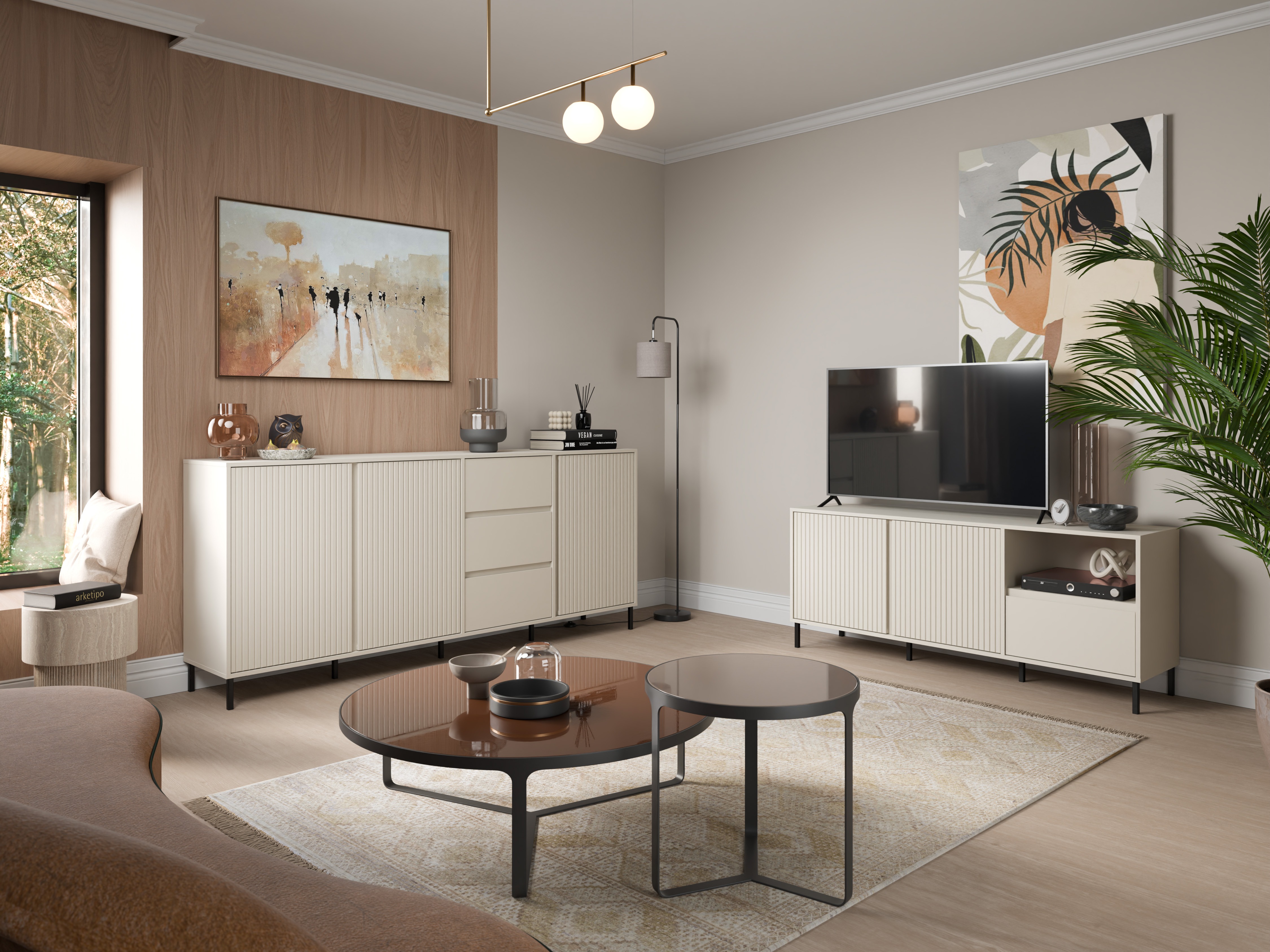 Wohnzimmer-Sets Ruvrevi 107 (Kaschmir)