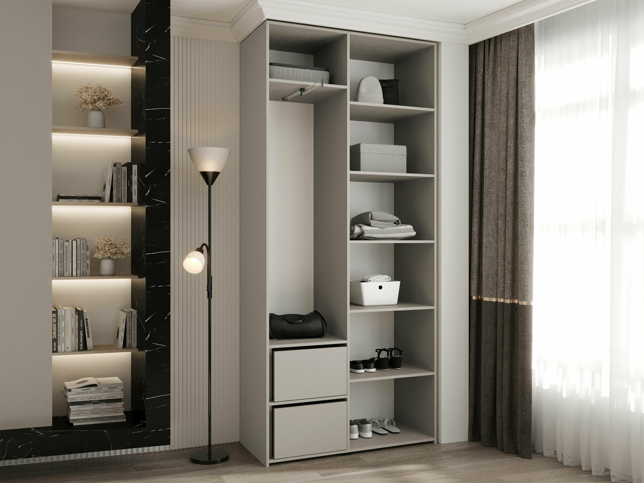 Kleiderschrank Hartford 572 (Weiß)