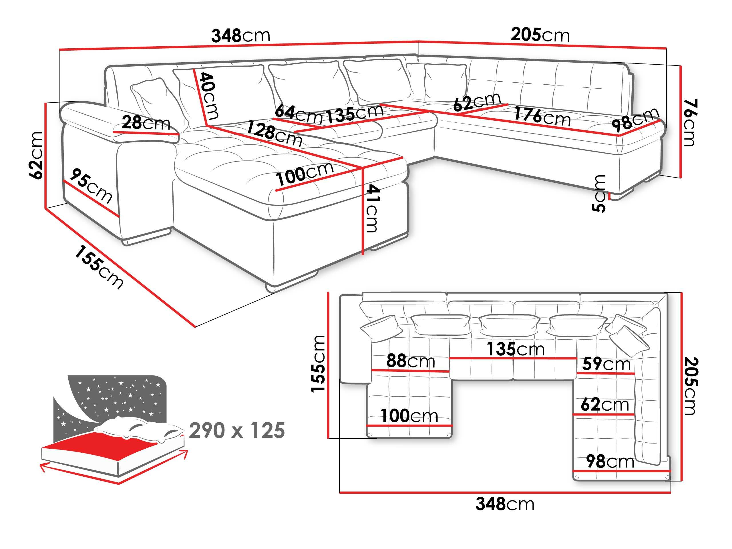 Ecksofa Comfivo 141 (Lux 06 + Lux 06 + Lux 05)