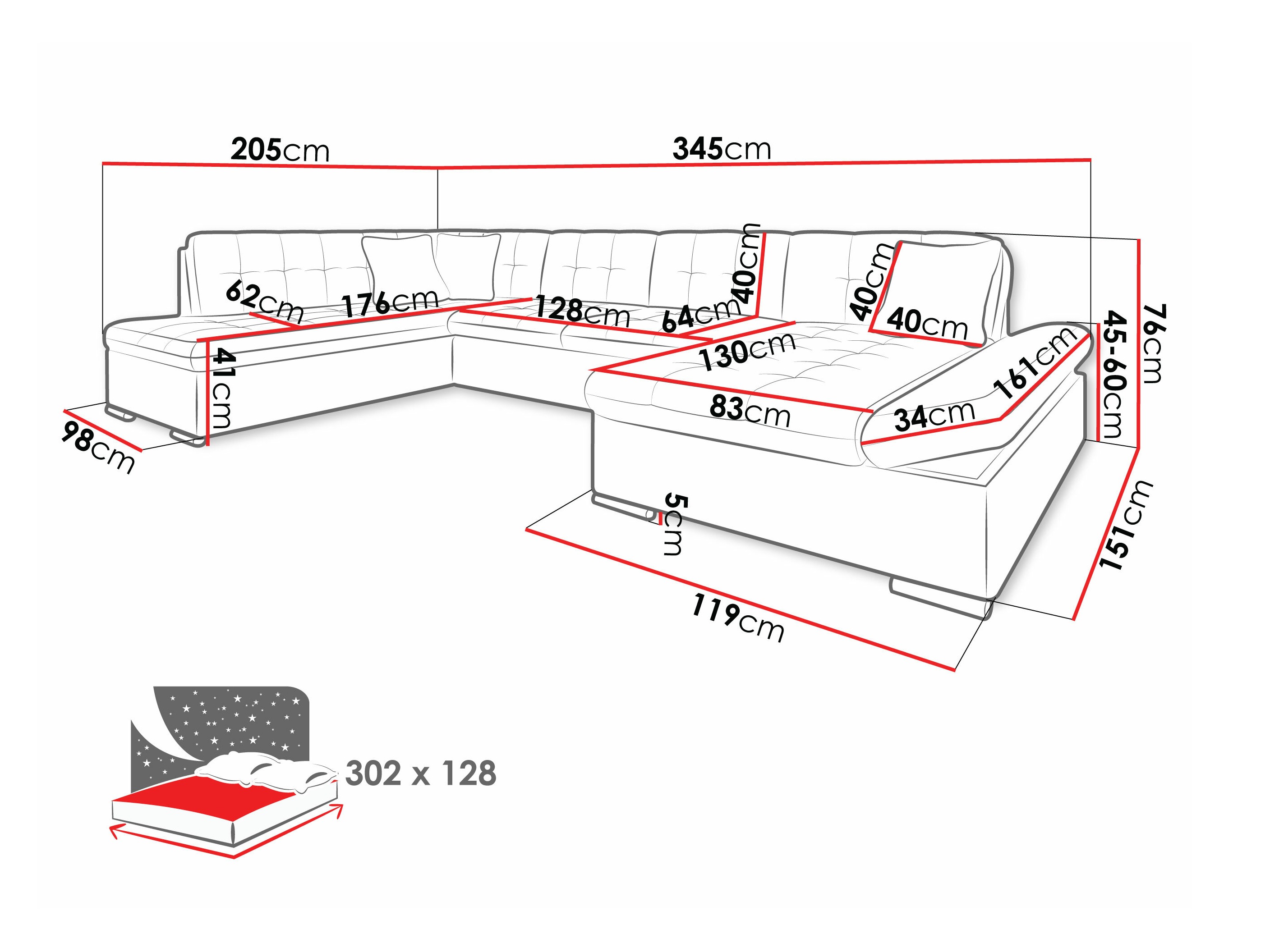 Ecksofa Comfivo 149 (Lux 06 + Lux 05)