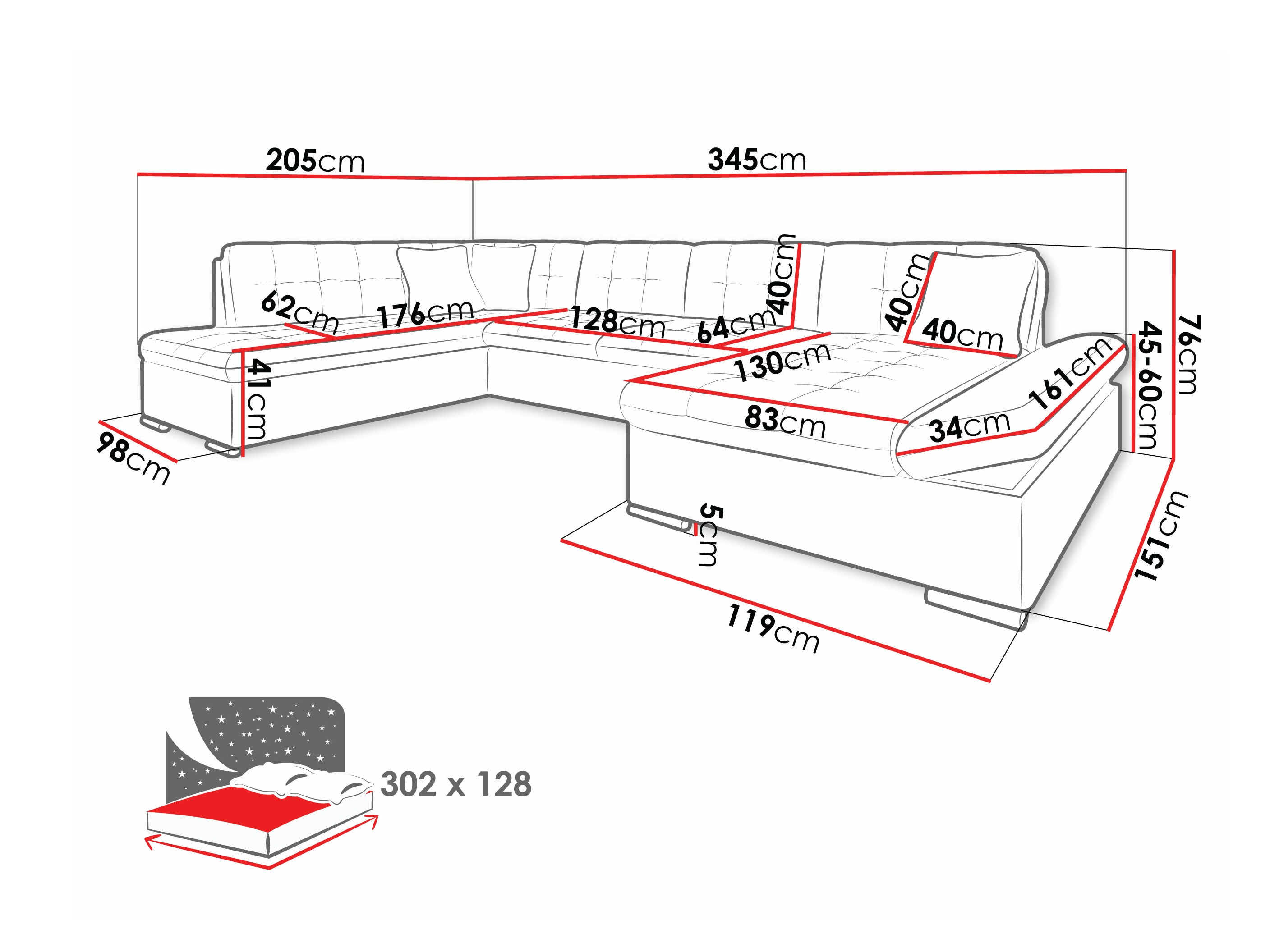 Ecksofa Comfivo 149 (Manila 16 + Manila 18)