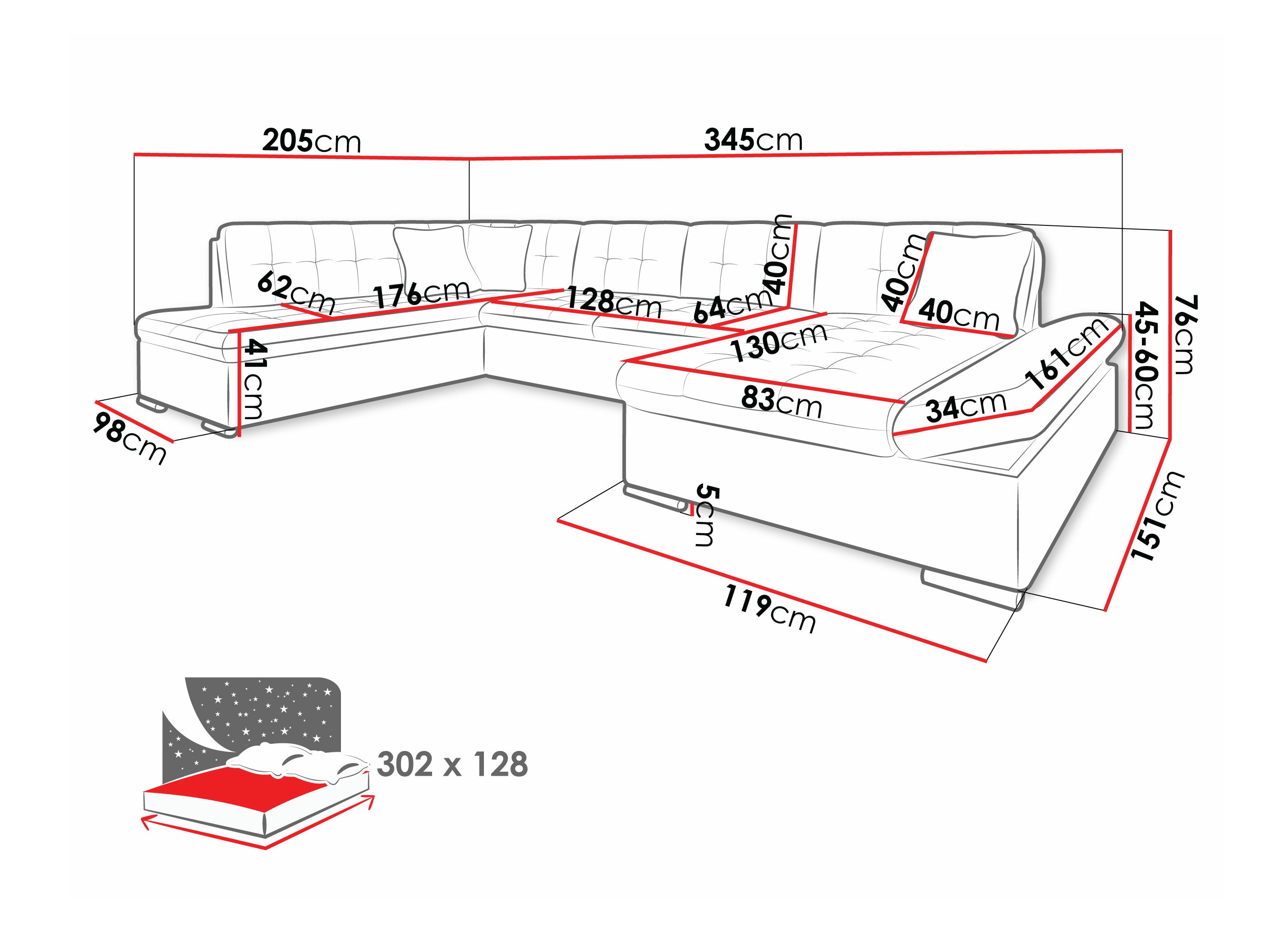 Ecksofa Comfivo 149 (Soft 011 + Lux 06 + Lux 05)