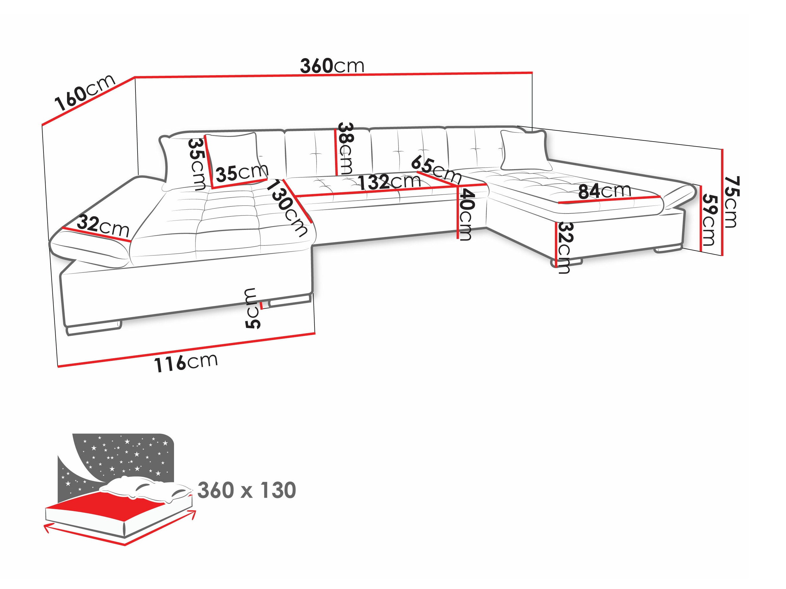 Ecksofa Comfivo Ficus I (Lux 05 + Lux 06)