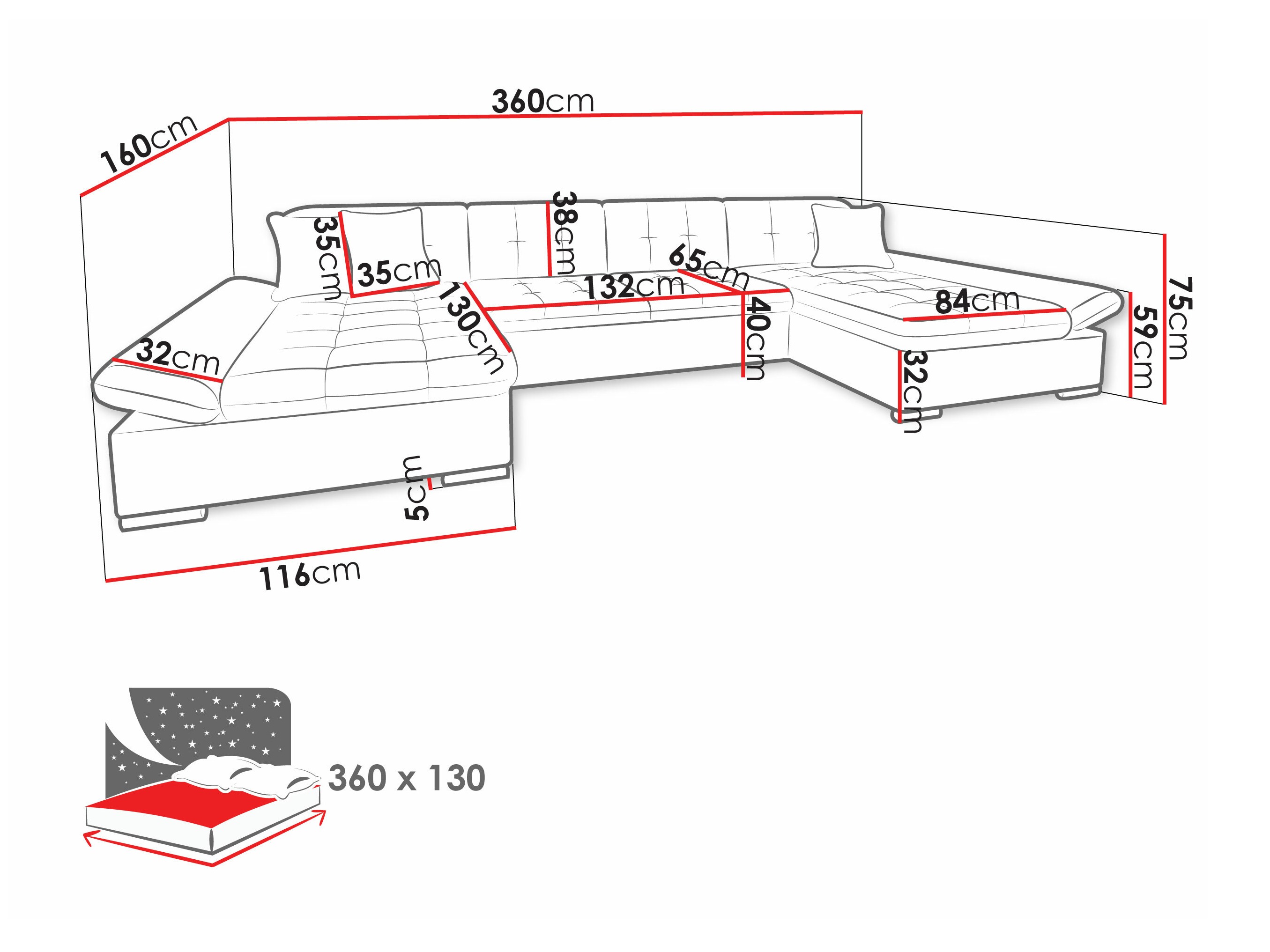 Ecksofa Comfivo Ficus I (Soft 017 + Lux 05 + Lux 06)