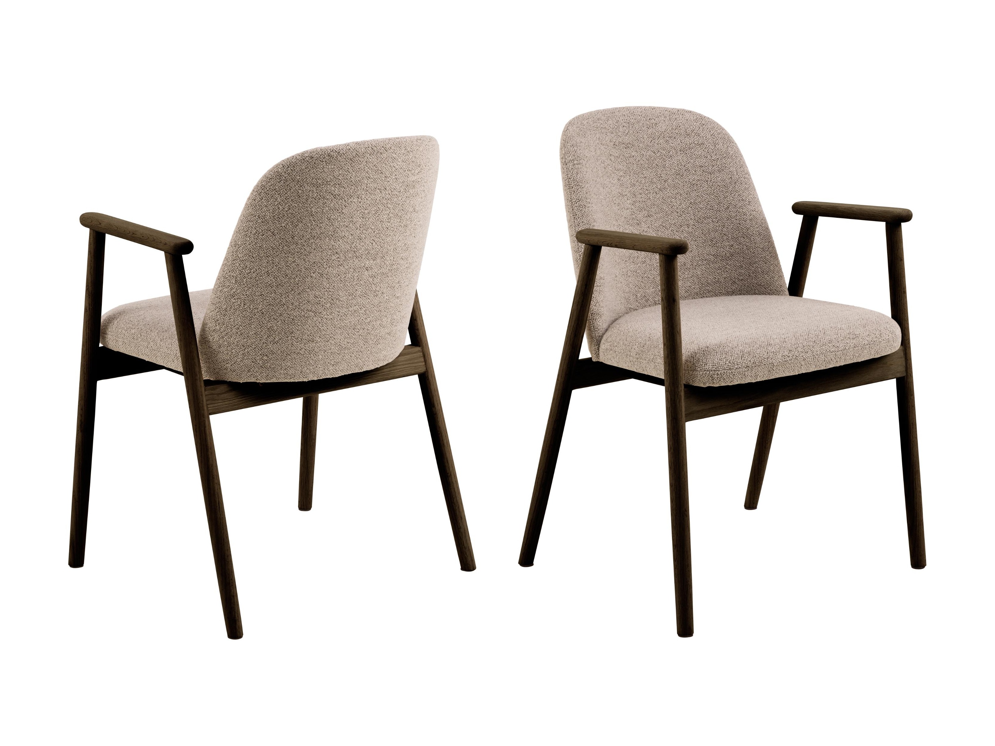 Stuhl Norsica 890 (Beige + Dunkles Holz)