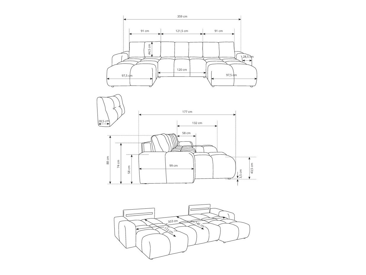 Ecksofa Kingston 198 (Curio 80)