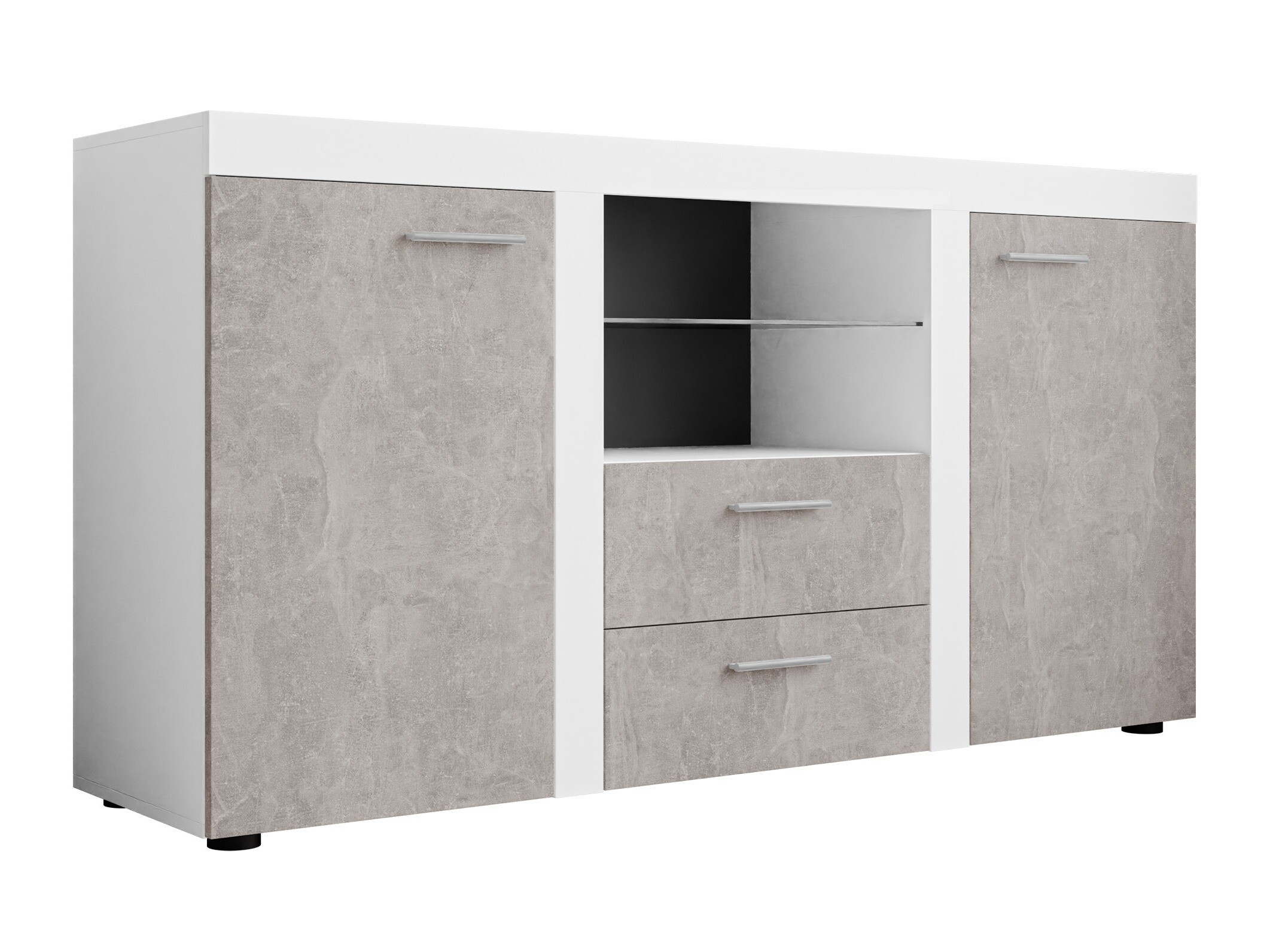 Kommoden Univio (Weiß + Beton)