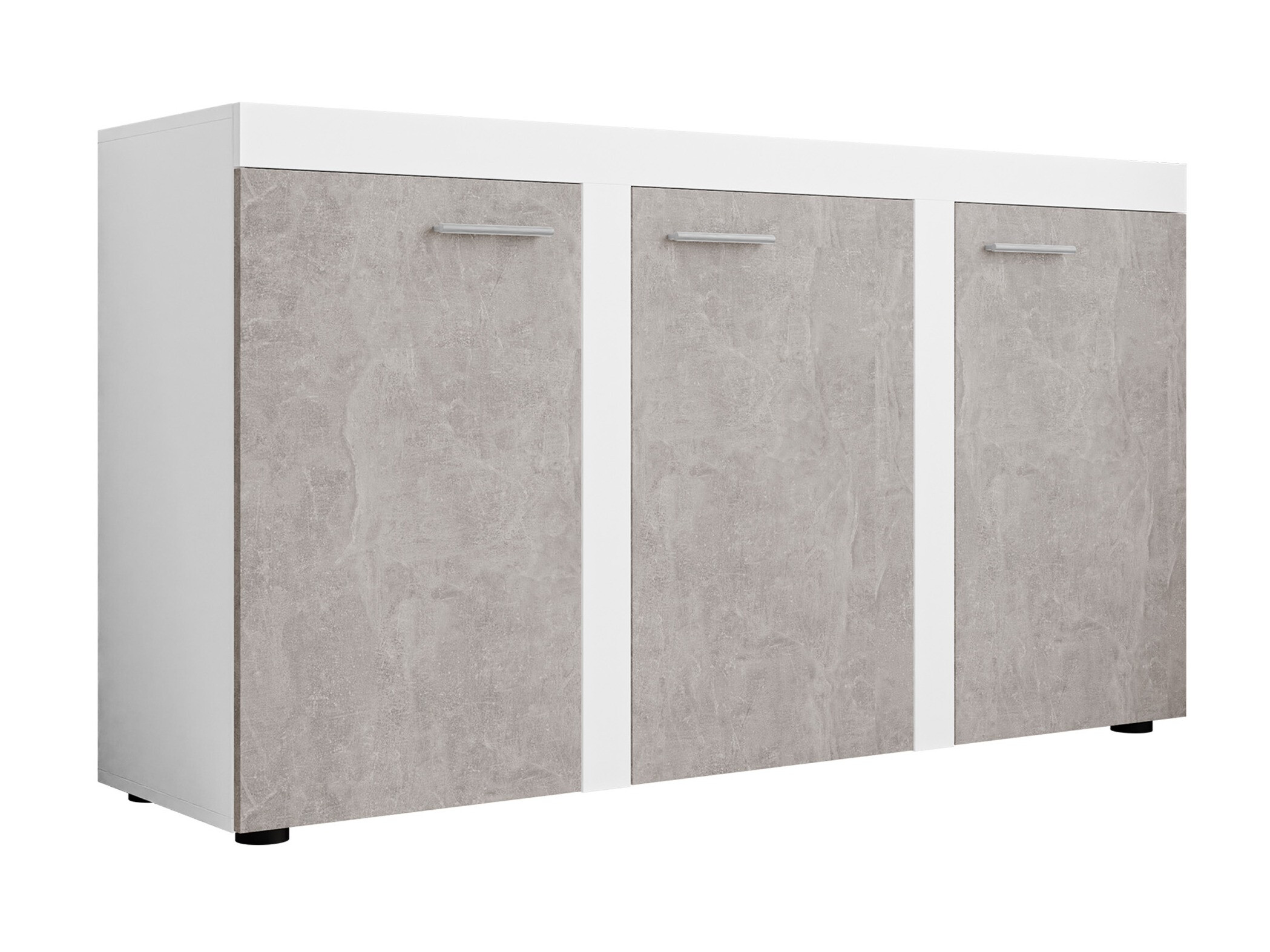 Sideboard Univio I (Weiß + Beton)
